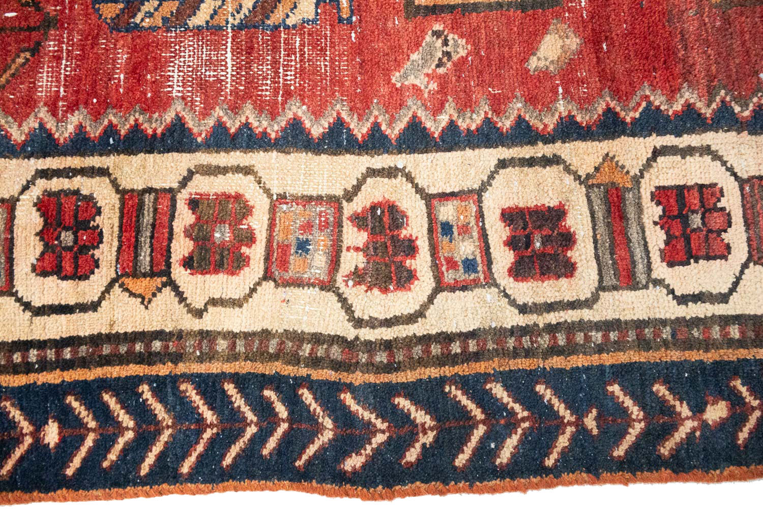 6'5x9'5 Hand Knotted Tribal Geometric Wool Oriental Rug - Image 12