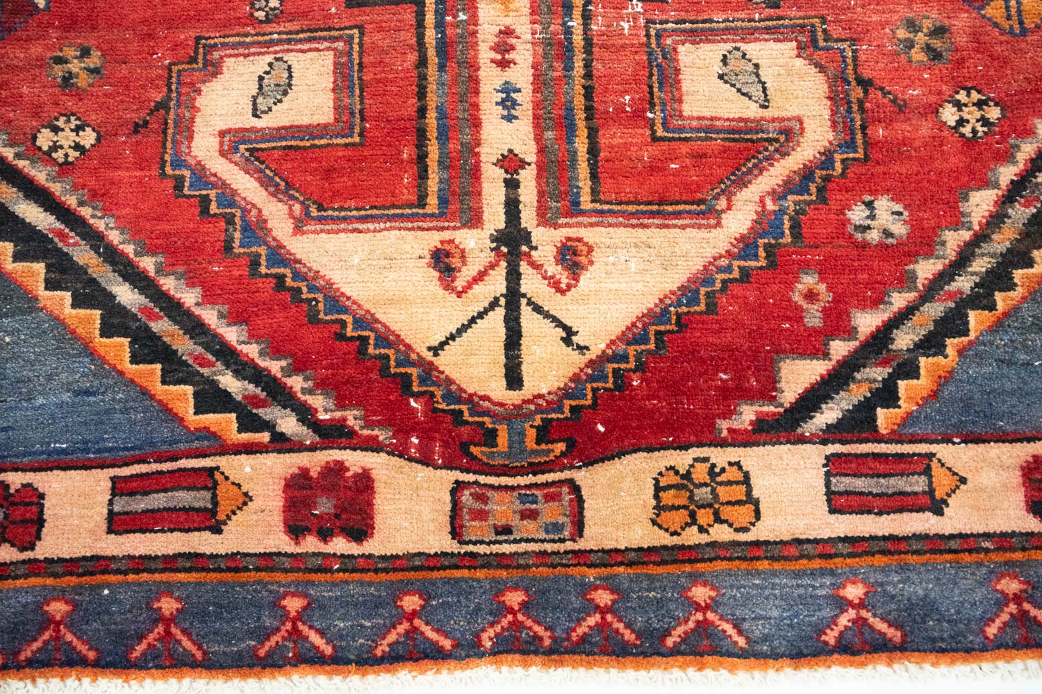 6'5x9'5 Hand Knotted Tribal Geometric Wool Oriental Rug - Image 13