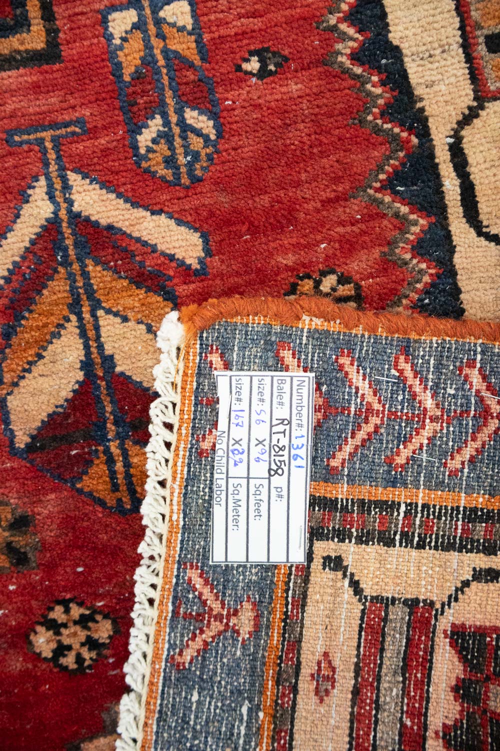 6'5x9'5 Hand Knotted Tribal Geometric Wool Oriental Rug - Image 16