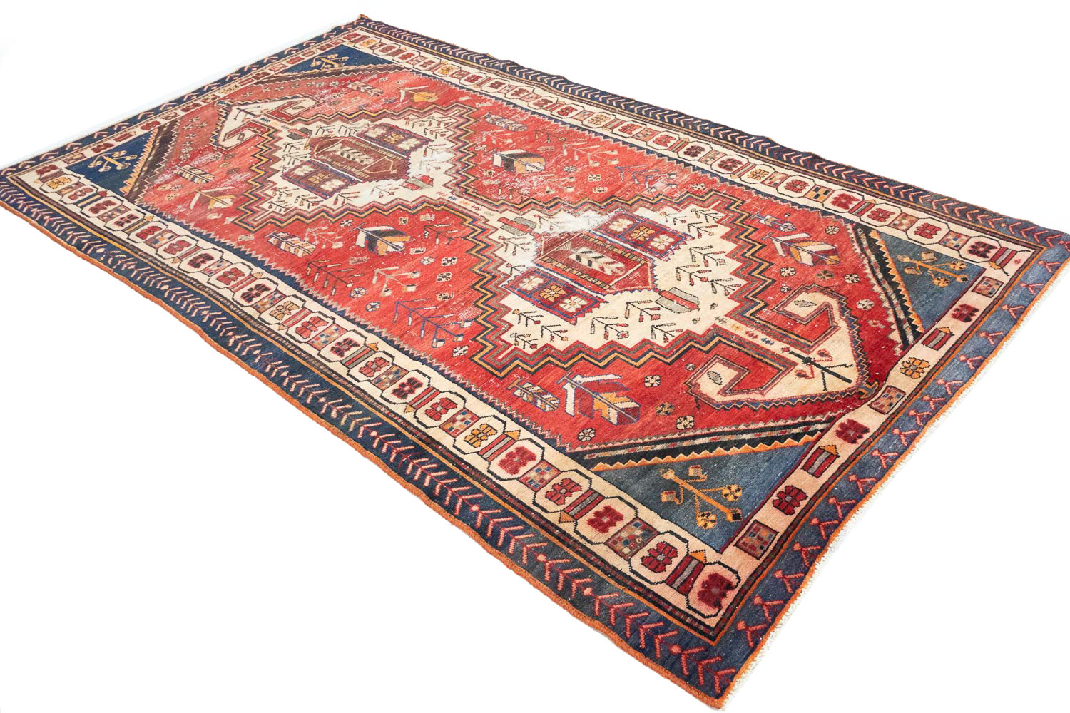 6'5x9'5 Hand Knotted Tribal Geometric Wool Oriental Rug - Image 4