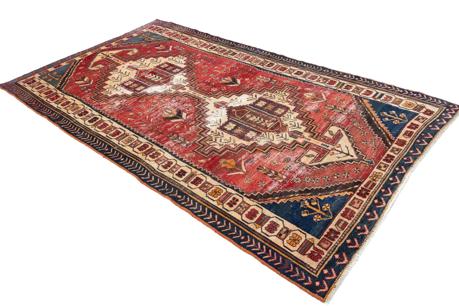 6'5x9'5 Hand Knotted Tribal Geometric Wool Oriental Rug - Image 5