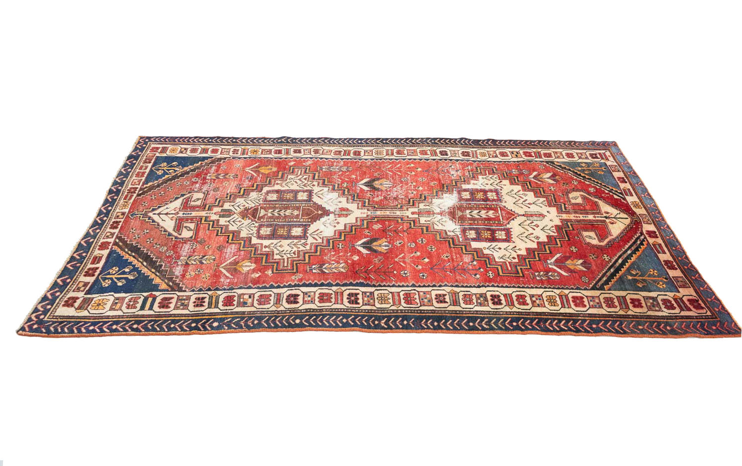 6'5x9'5 Hand Knotted Tribal Geometric Wool Oriental Rug - Image 6