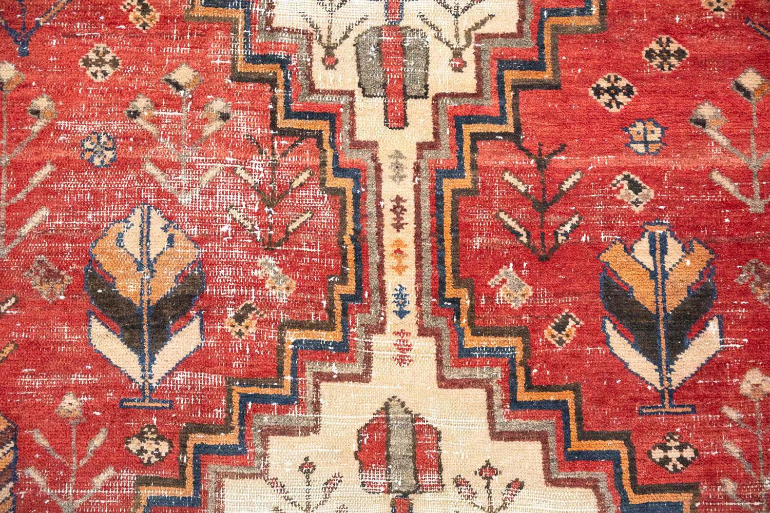 6'5x9'5 Hand Knotted Tribal Geometric Wool Oriental Rug - Image 7