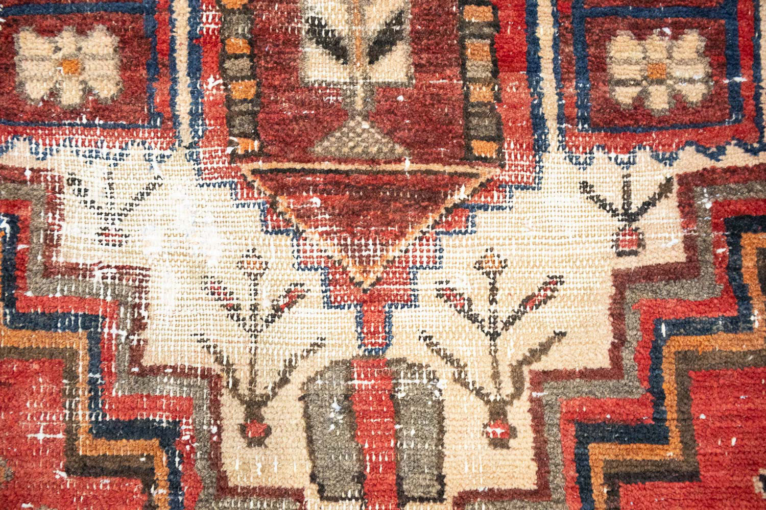 6'5x9'5 Hand Knotted Tribal Geometric Wool Oriental Rug - Image 8