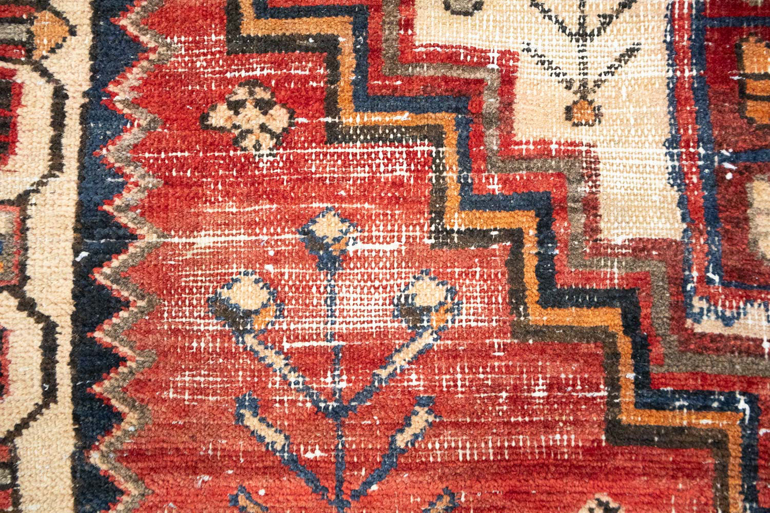 6'5x9'5 Hand Knotted Tribal Geometric Wool Oriental Rug - Image 9