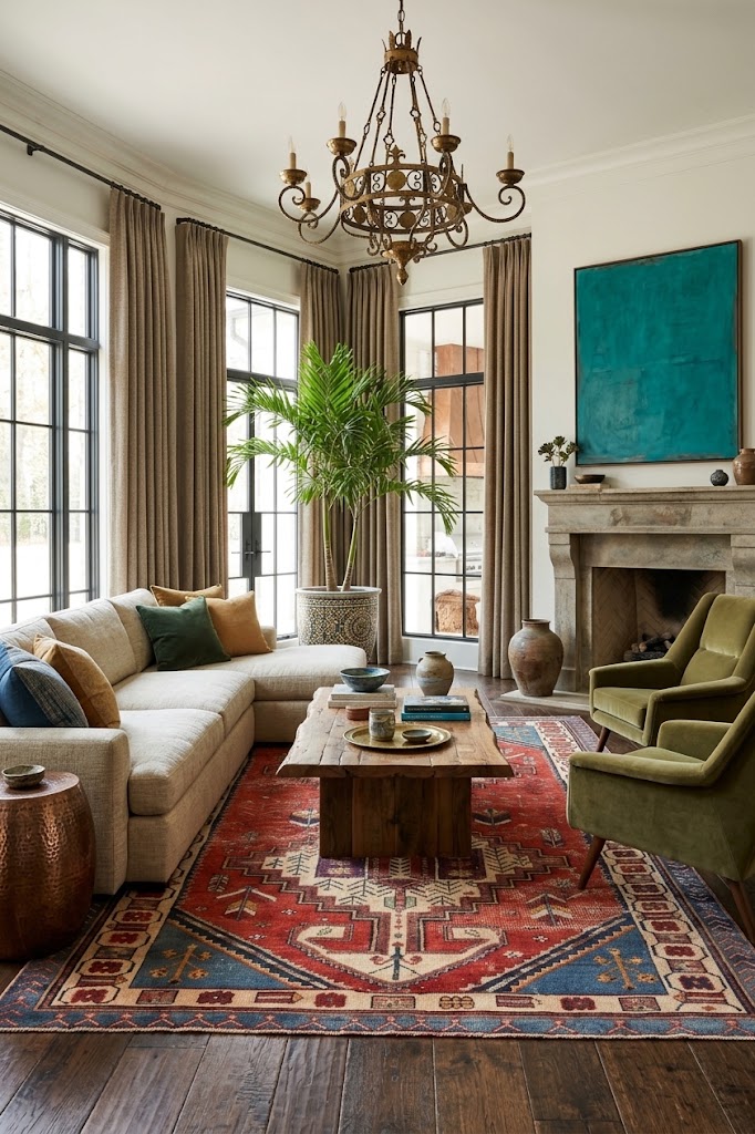 6'5x9'5 Hand Knotted Tribal Geometric Wool Oriental Rug - Image 2