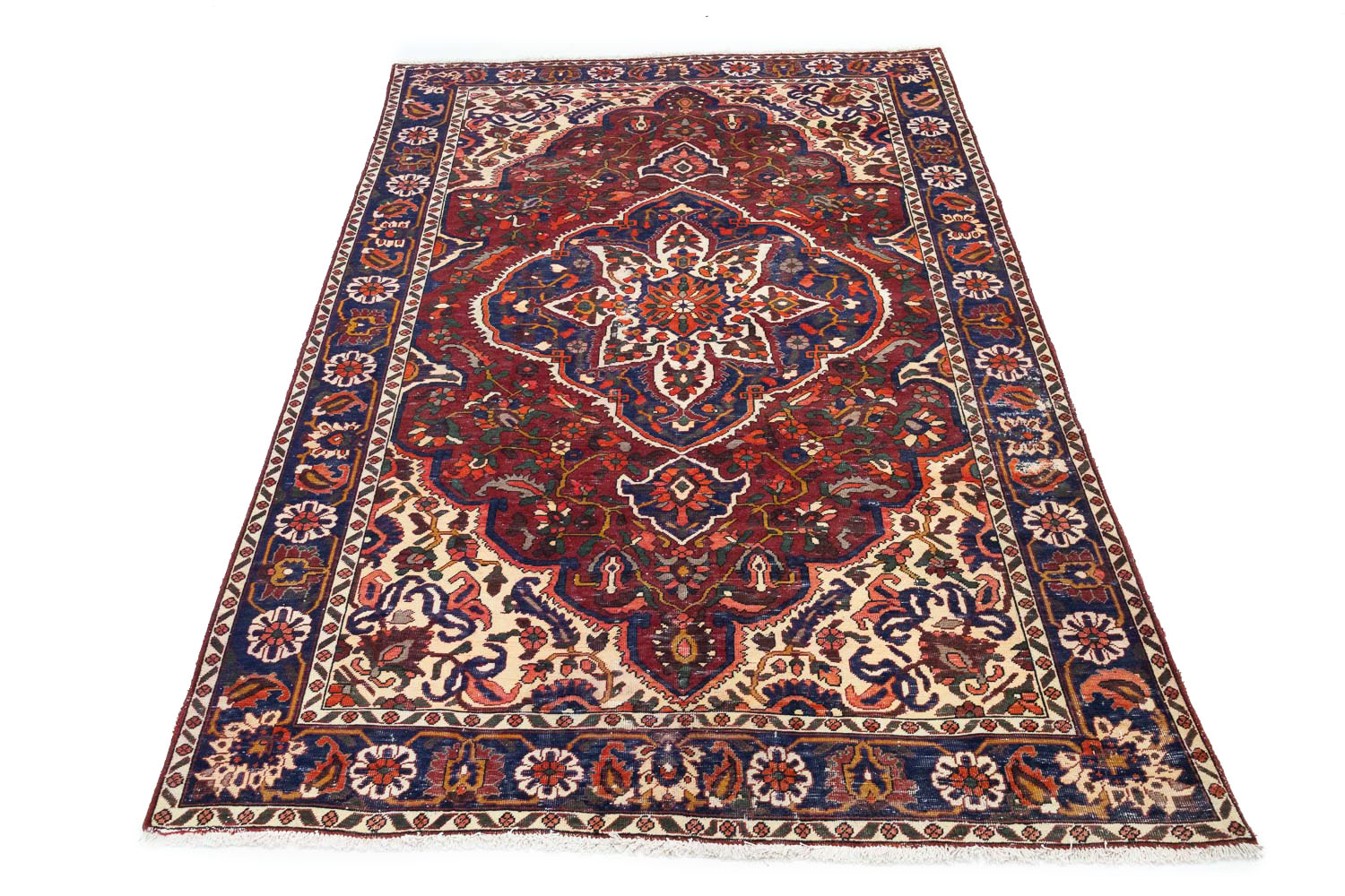 6'8x9'11 Hand Knotted Floral Traditional Wool Oriental Rug - Image 3