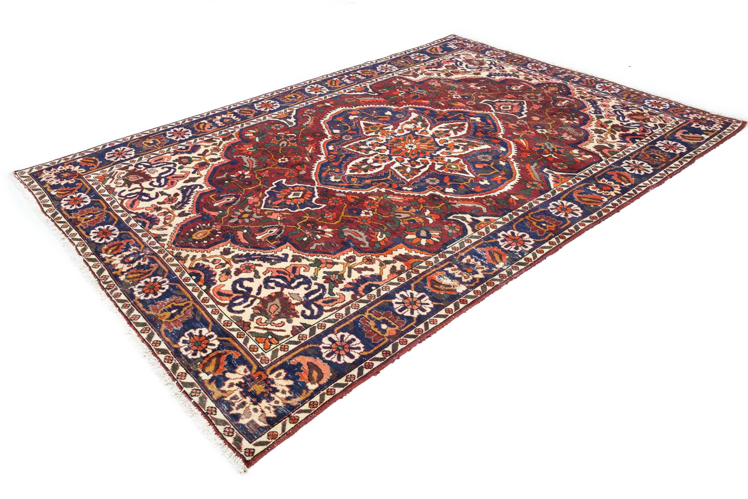 6'8x9'11 Hand Knotted Floral Traditional Wool Oriental Rug - Image 4