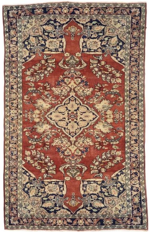 7'0x9'9 Hand Knotted Floral Traditional Wool Oriental Rug
