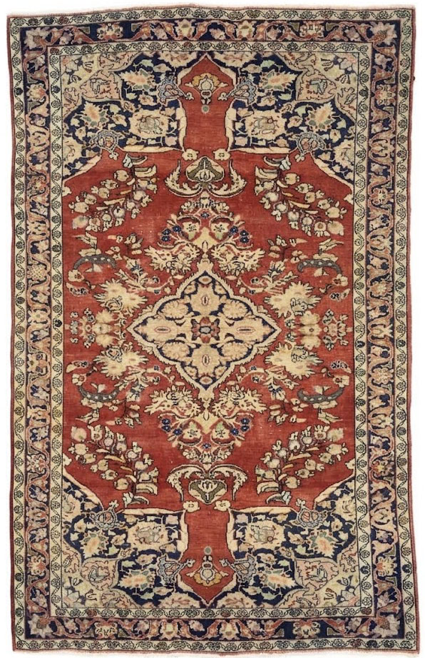 7'0x9'9 Hand Knotted Floral Traditional Wool Oriental Rug - Image 1