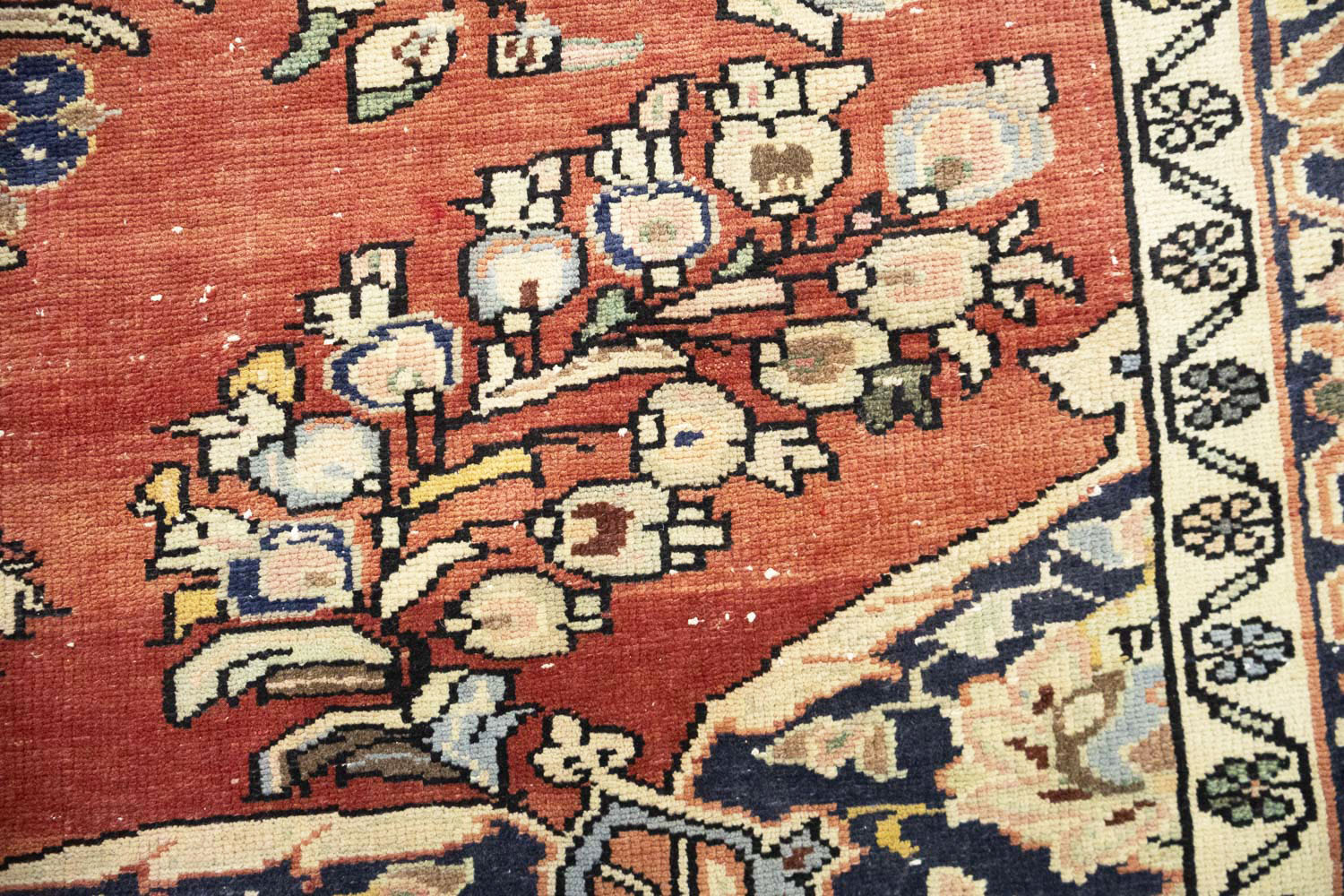 7'0x9'9 Hand Knotted Floral Traditional Wool Oriental Rug - Image 13