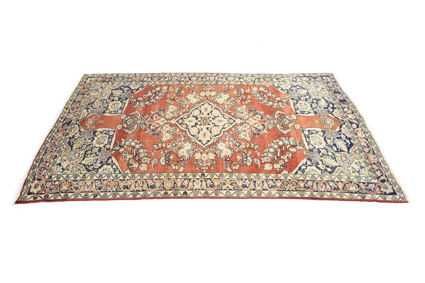 7'0x9'9 Hand Knotted Floral Traditional Wool Oriental Rug - Image 7