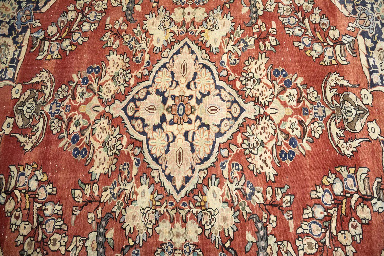 7'0x9'9 Hand Knotted Floral Traditional Wool Oriental Rug - Image 8