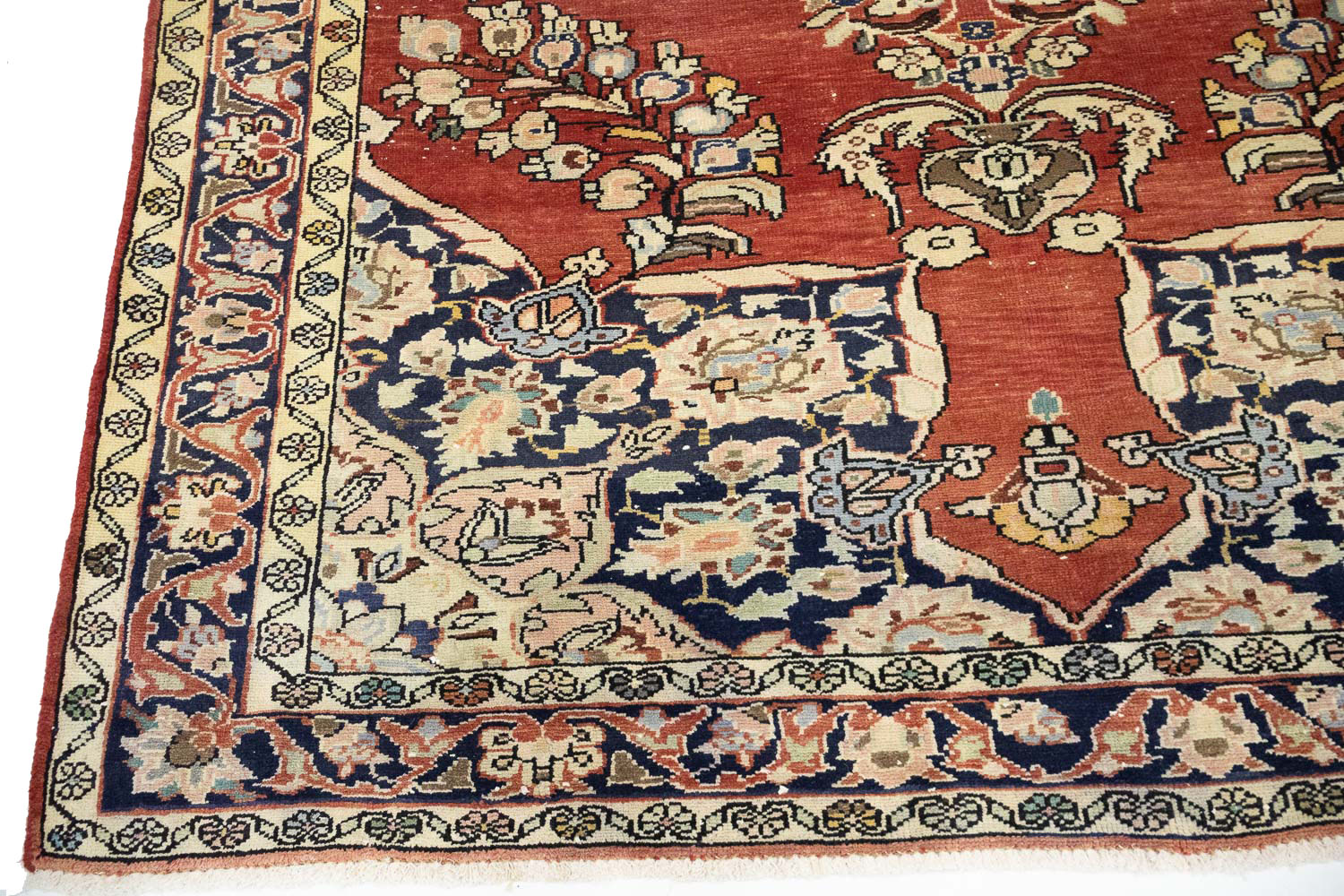 7'0x9'9 Hand Knotted Floral Traditional Wool Oriental Rug - Image 9