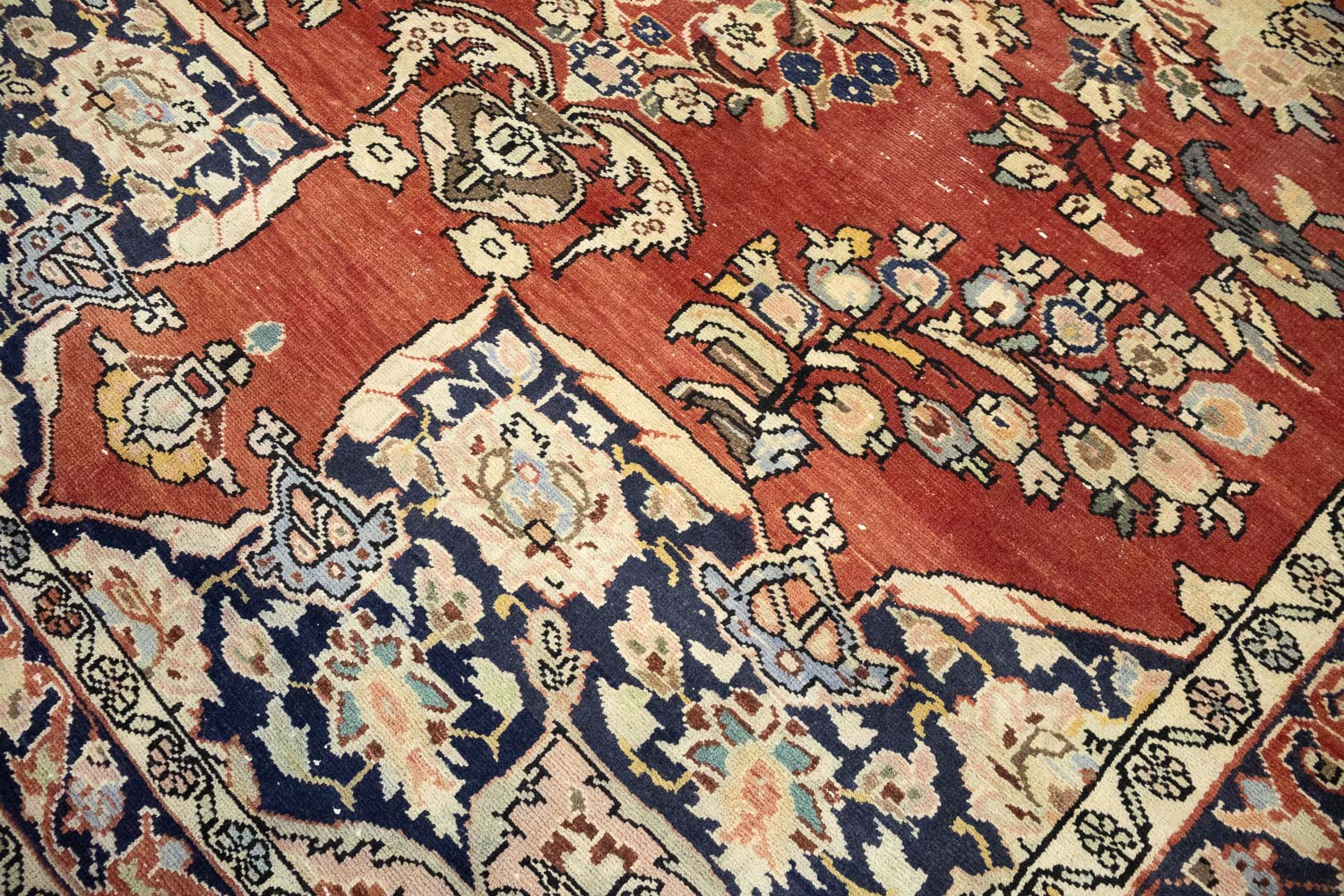 7'0x9'9 Hand Knotted Floral Traditional Wool Oriental Rug - Image 10