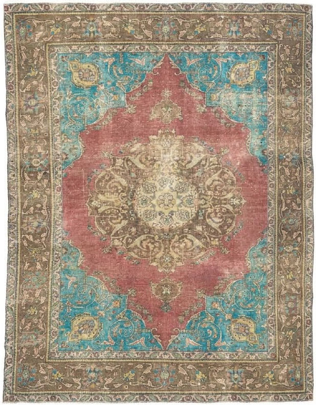 6'5x9'6 Hand Knotted Floral Traditional Wool Oriental Rug - Image 1