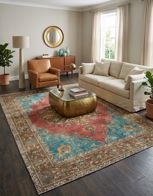6'5x9'6 Hand Knotted Floral Traditional Wool Oriental Rug