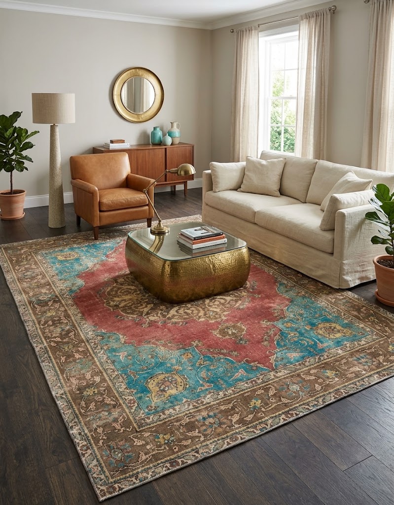 6'5x9'6 Hand Knotted Floral Traditional Wool Oriental Rug - Image 2