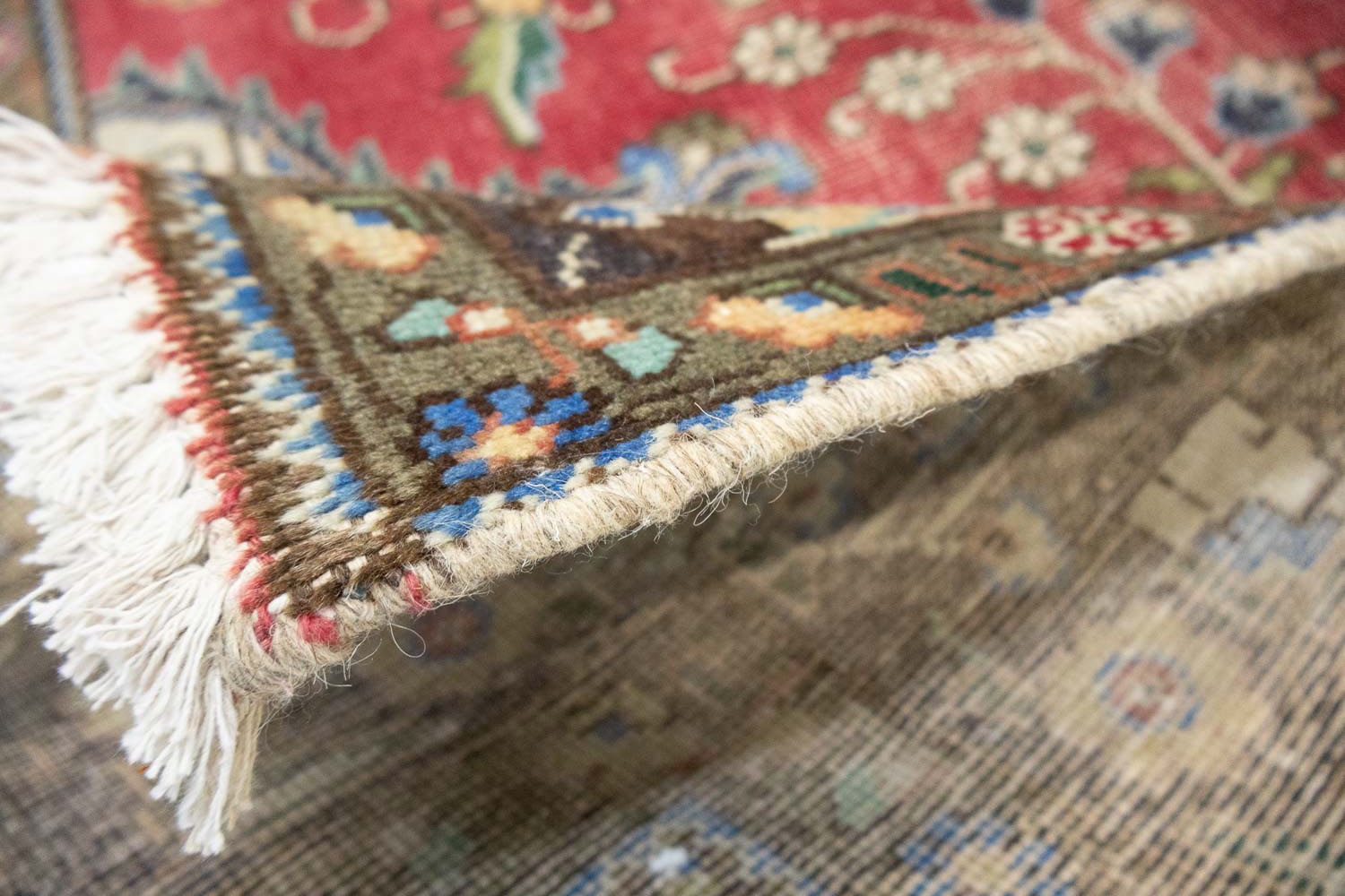 6'4x9'3 Hand Knotted Floral Traditional Wool Oriental Rug - Image 14