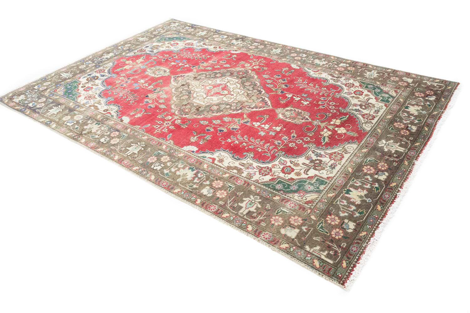 6'4x9'3 Hand Knotted Floral Traditional Wool Oriental Rug - Image 6