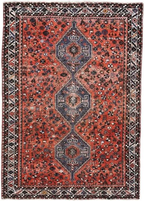 6'5x9'8 Hand Knotted Floral Tribal Wool Oriental Rug