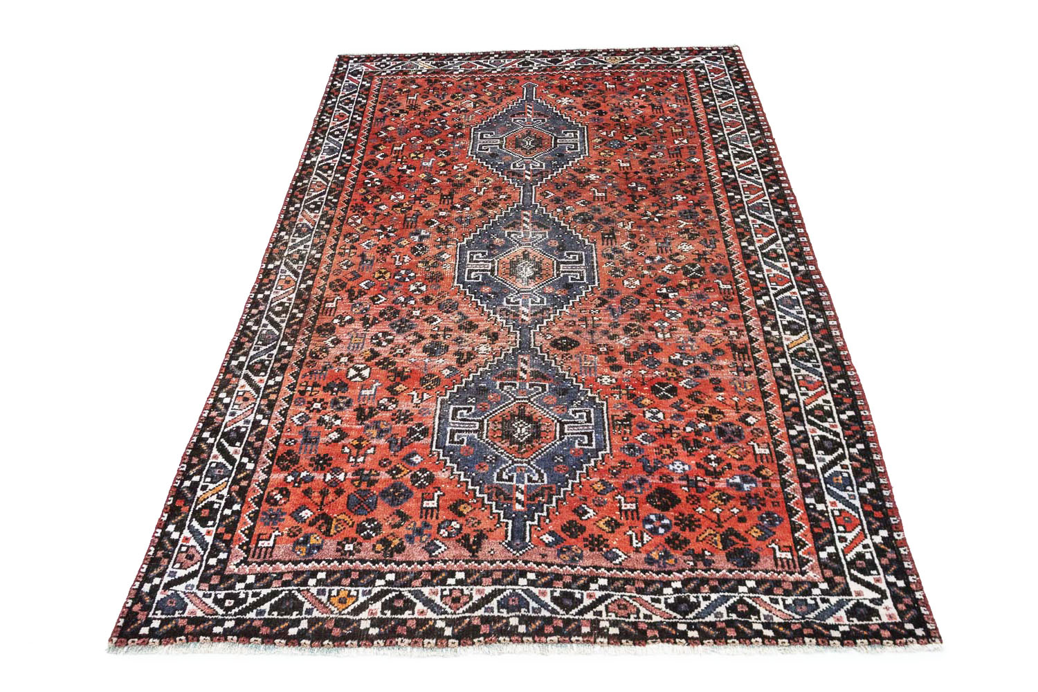 6'5x9'8 Hand Knotted Floral Tribal Wool Oriental Rug - Image 3