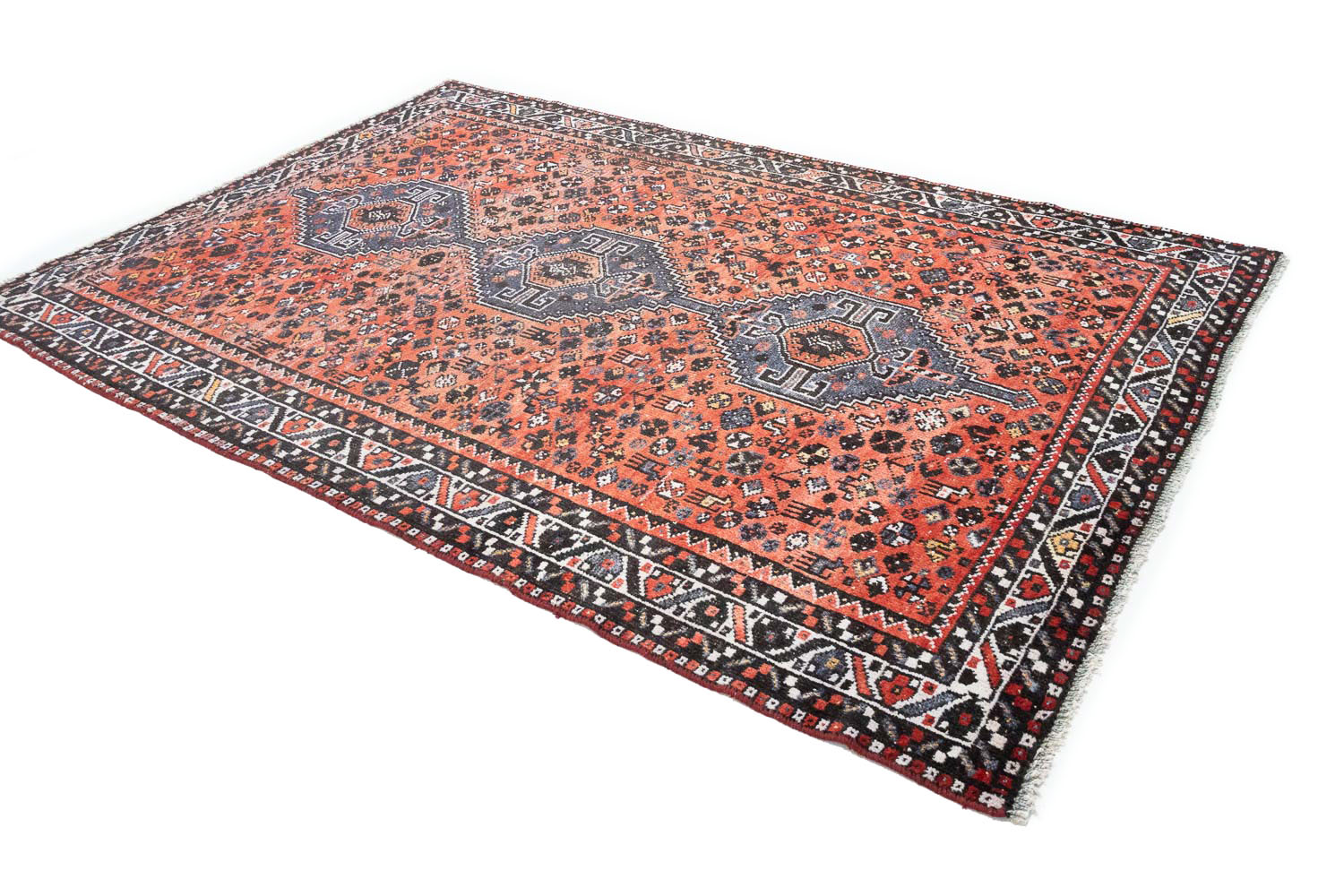6'5x9'8 Hand Knotted Floral Tribal Wool Oriental Rug - Image 5