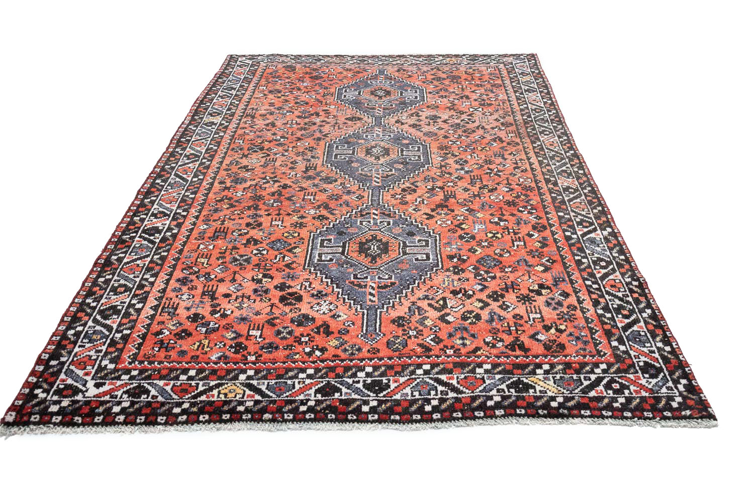 6'5x9'8 Hand Knotted Floral Tribal Wool Oriental Rug - Image 6