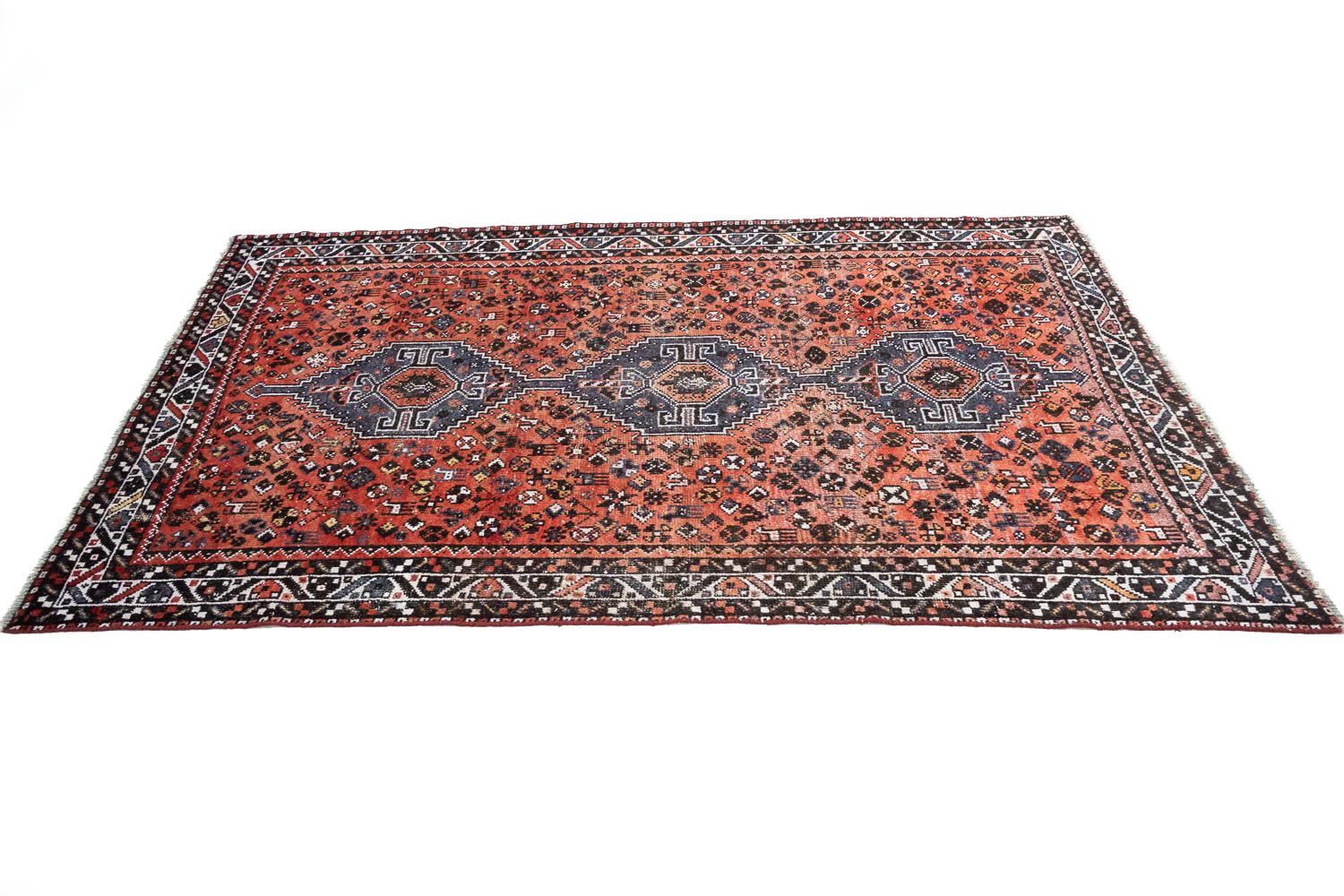6'5x9'8 Hand Knotted Floral Tribal Wool Oriental Rug - Image 7