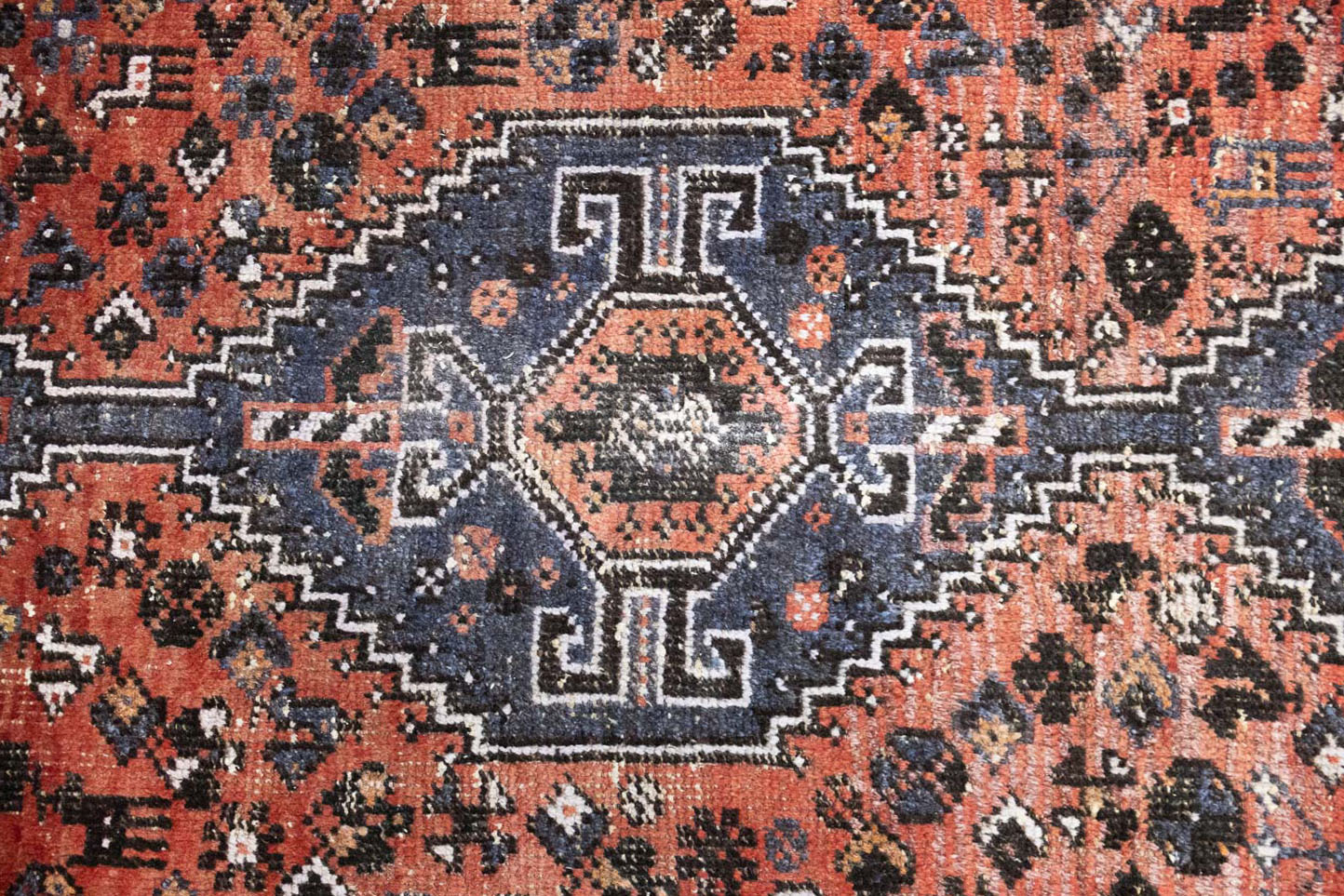 6'5x9'8 Hand Knotted Floral Tribal Wool Oriental Rug - Image 8
