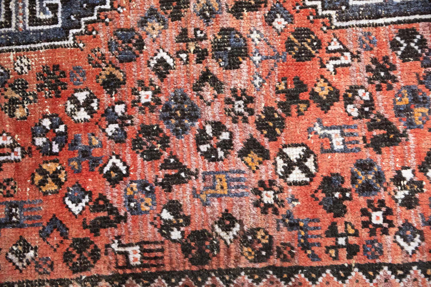 6'5x9'8 Hand Knotted Floral Tribal Wool Oriental Rug - Image 10