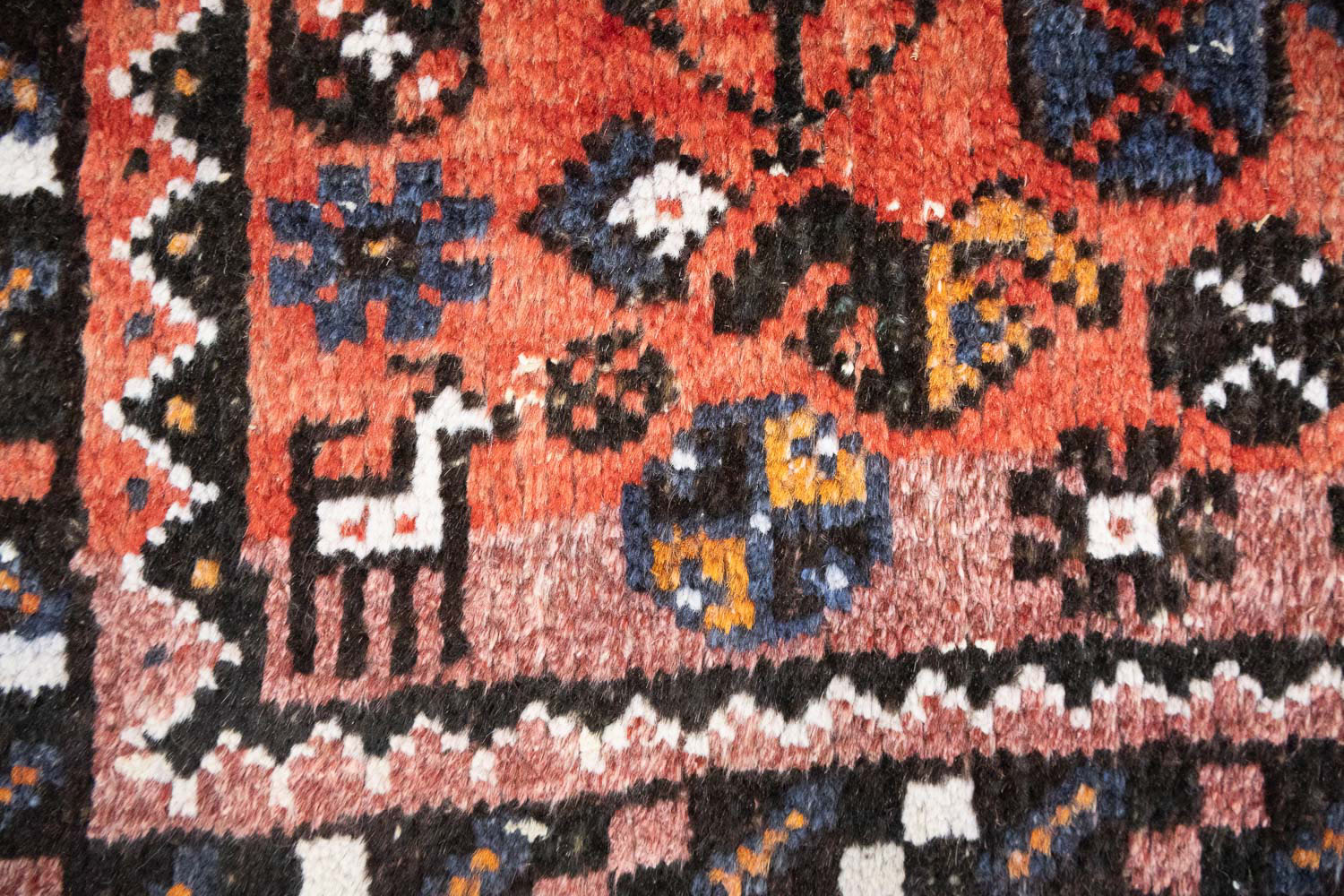 6'5x9'8 Hand Knotted Floral Tribal Wool Oriental Rug - Image 11