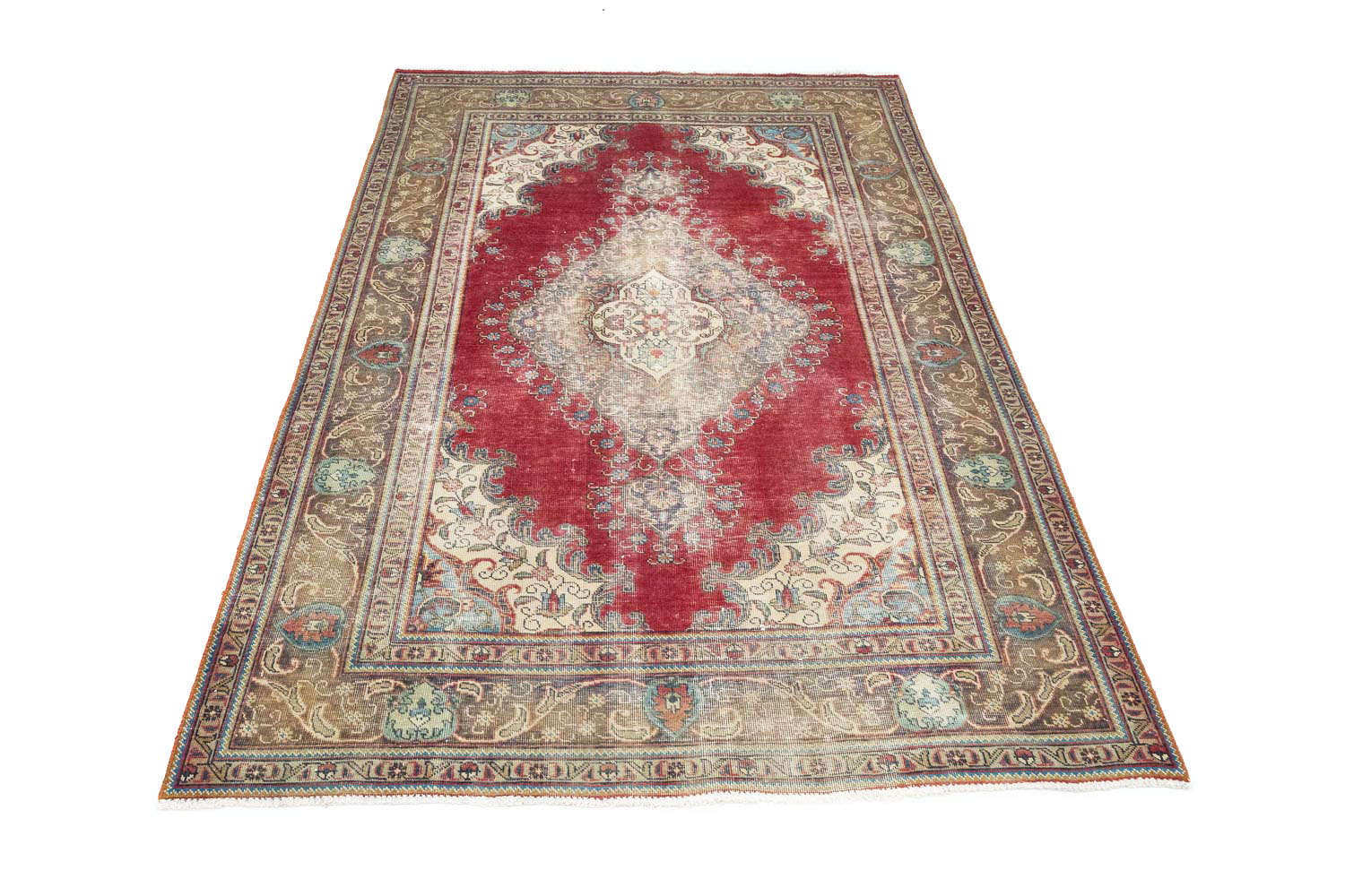 6'3x9'9 Hand Knotted Floral Traditional Wool Oriental Rug - Image 3