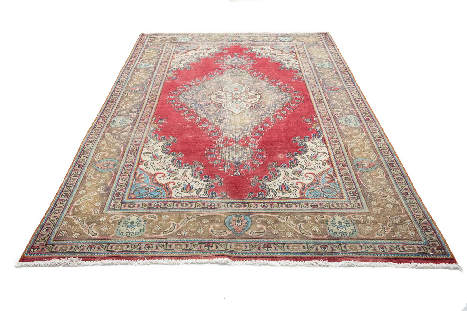 6'3x9'9 Hand Knotted Floral Traditional Wool Oriental Rug - Image 4