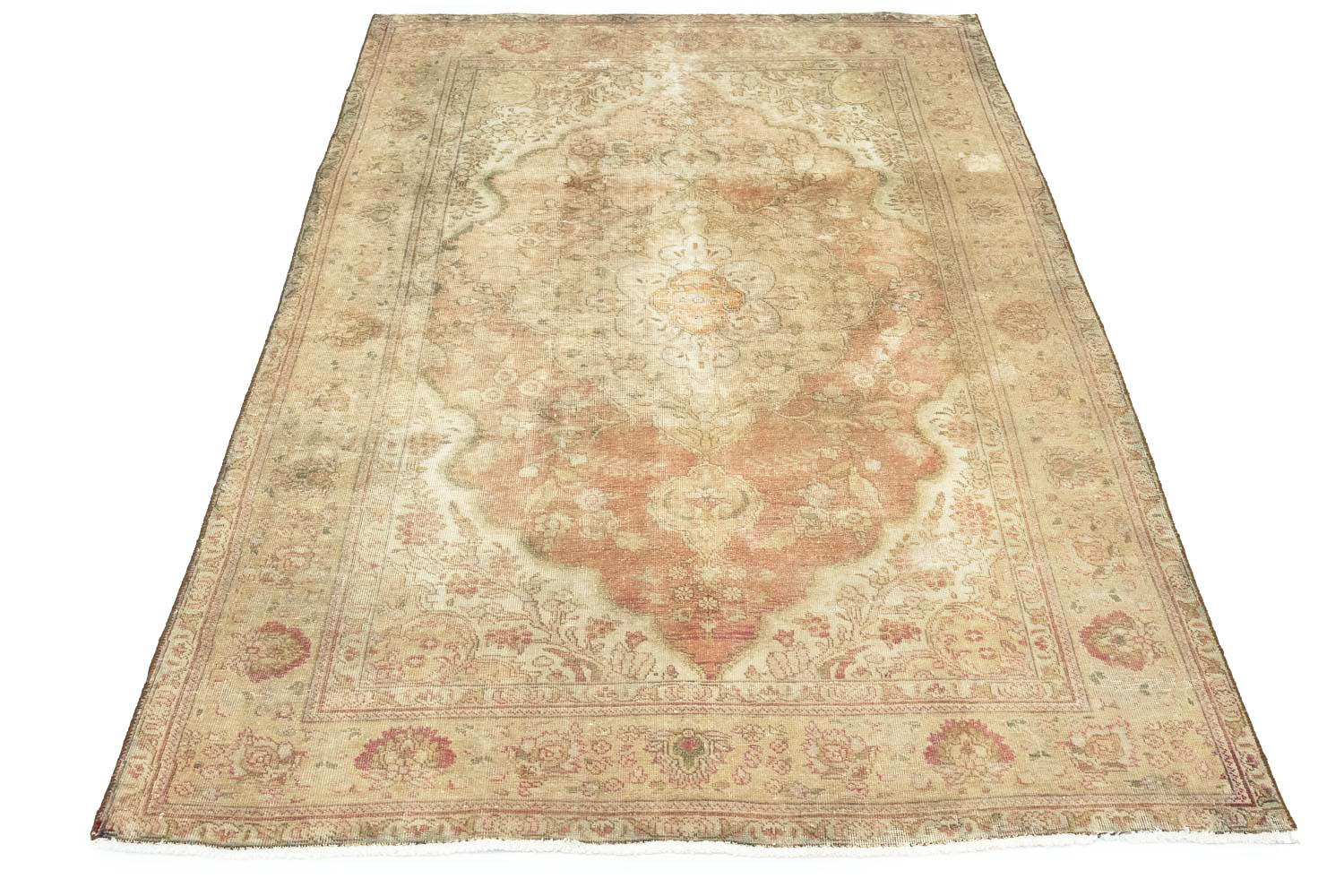 6'3x9'8 Hand Knotted Floral Traditional Wool Oriental Rug - Image 3