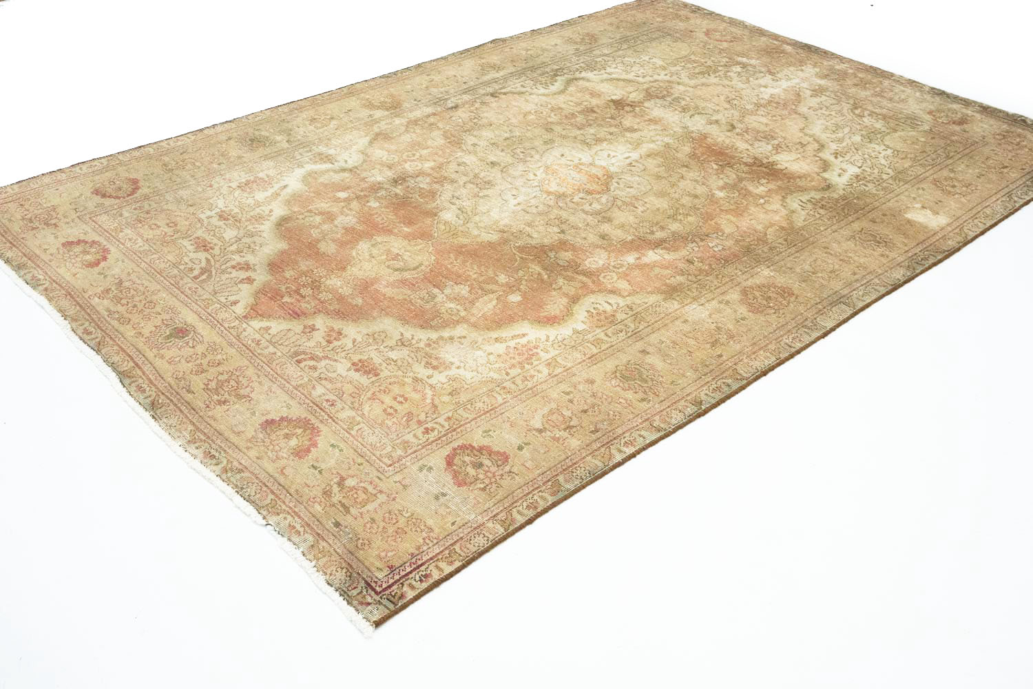 6'3x9'8 Hand Knotted Floral Traditional Wool Oriental Rug - Image 4
