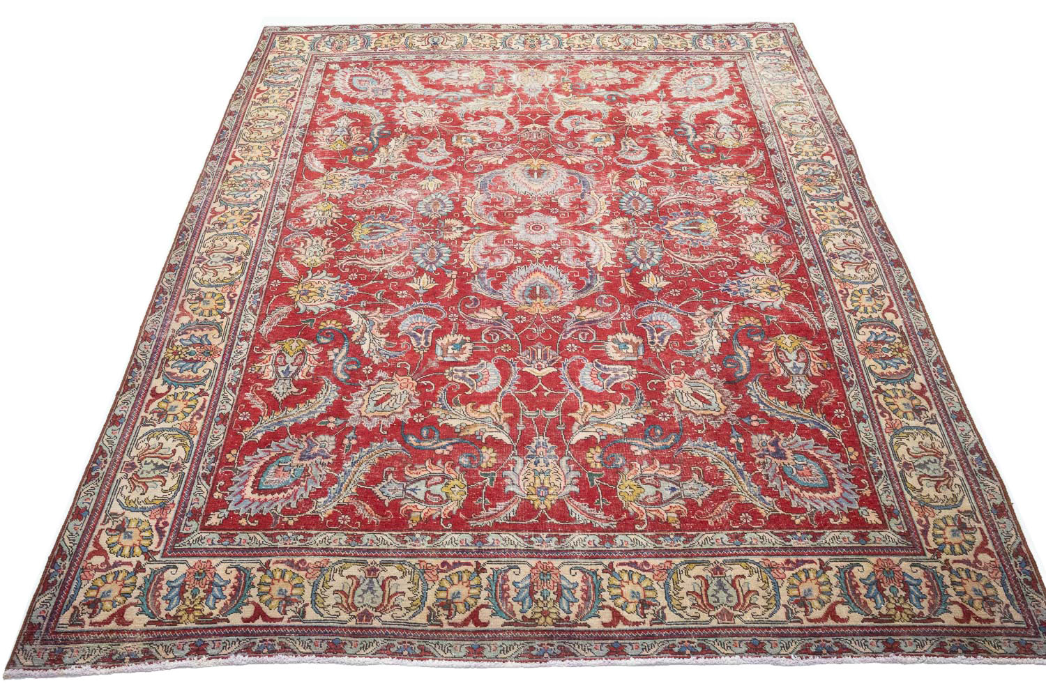 8'9x11'6 Hand Knotted Floral Traditional Wool Oriental Rug - Image 3