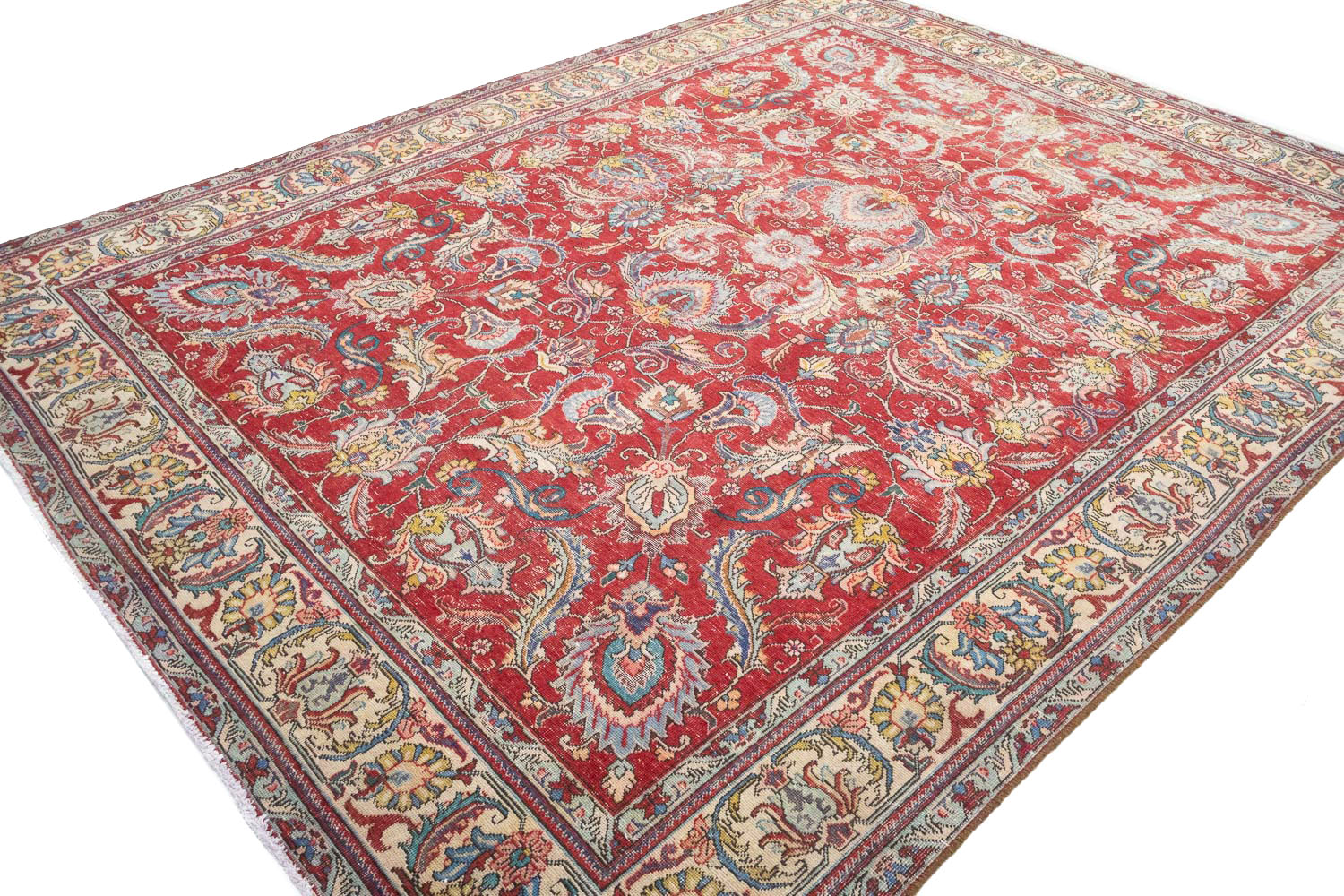 8'9x11'6 Hand Knotted Floral Traditional Wool Oriental Rug - Image 4