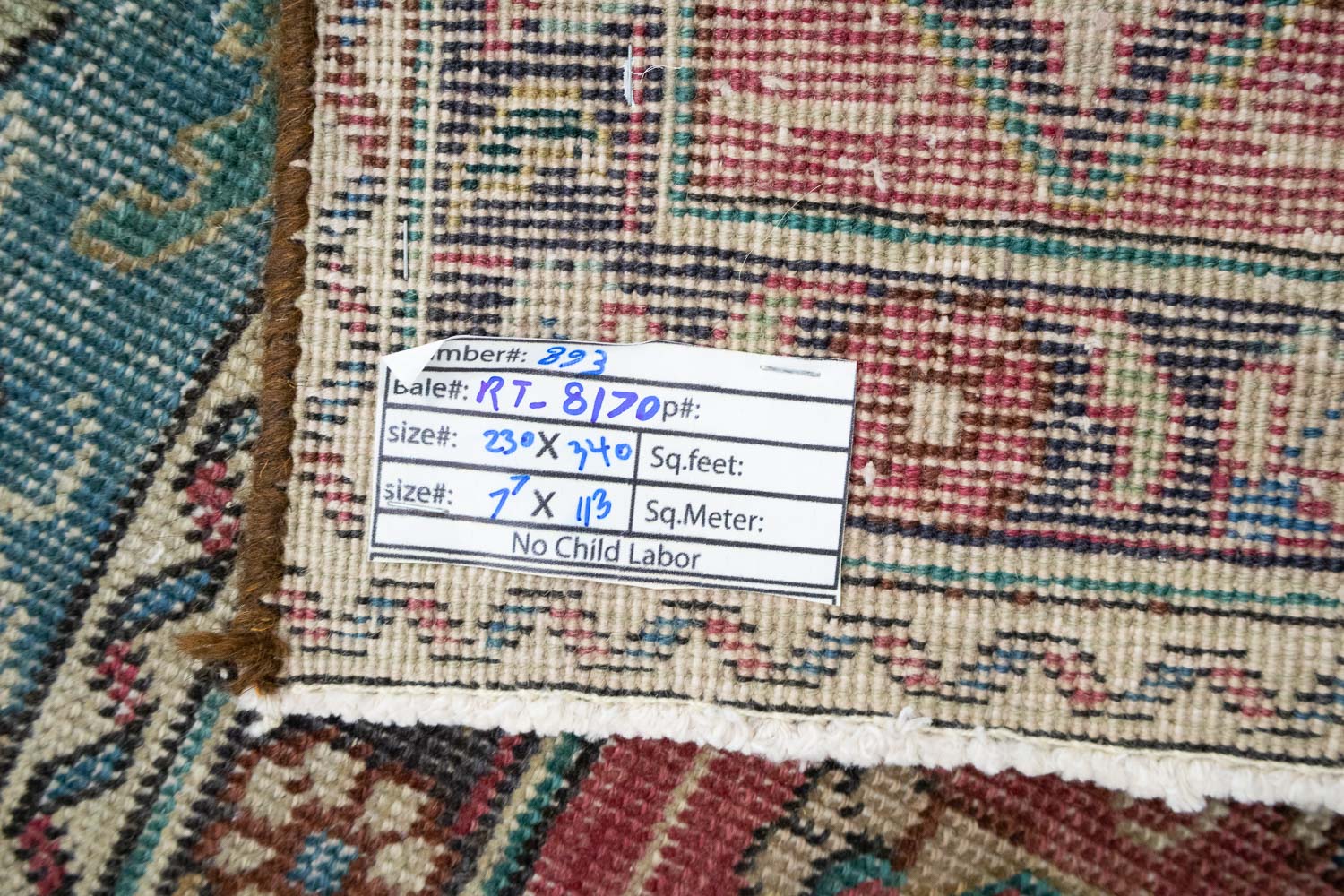 8'1x11'2 Hand Knotted Floral Traditional Wool Oriental Rug - Image 17
