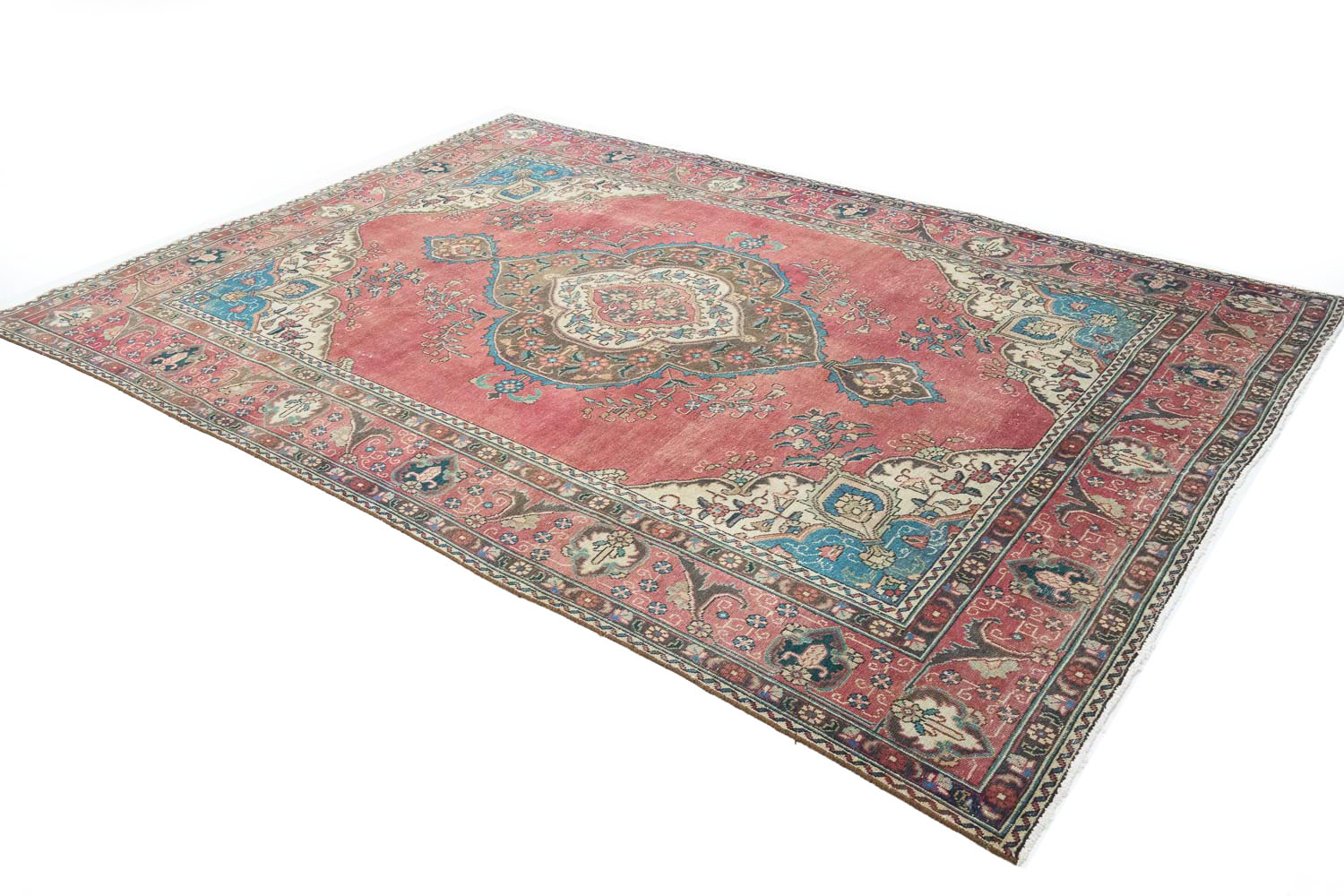 8'1x11'2 Hand Knotted Floral Traditional Wool Oriental Rug - Image 4