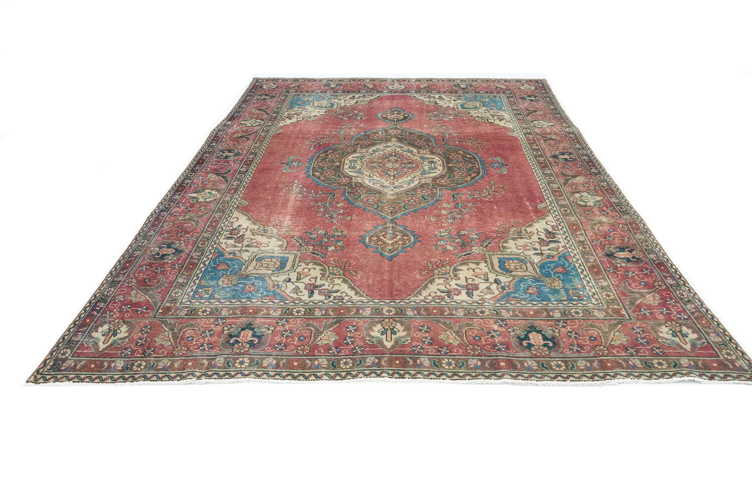 8'1x11'2 Hand Knotted Floral Traditional Wool Oriental Rug - Image 6