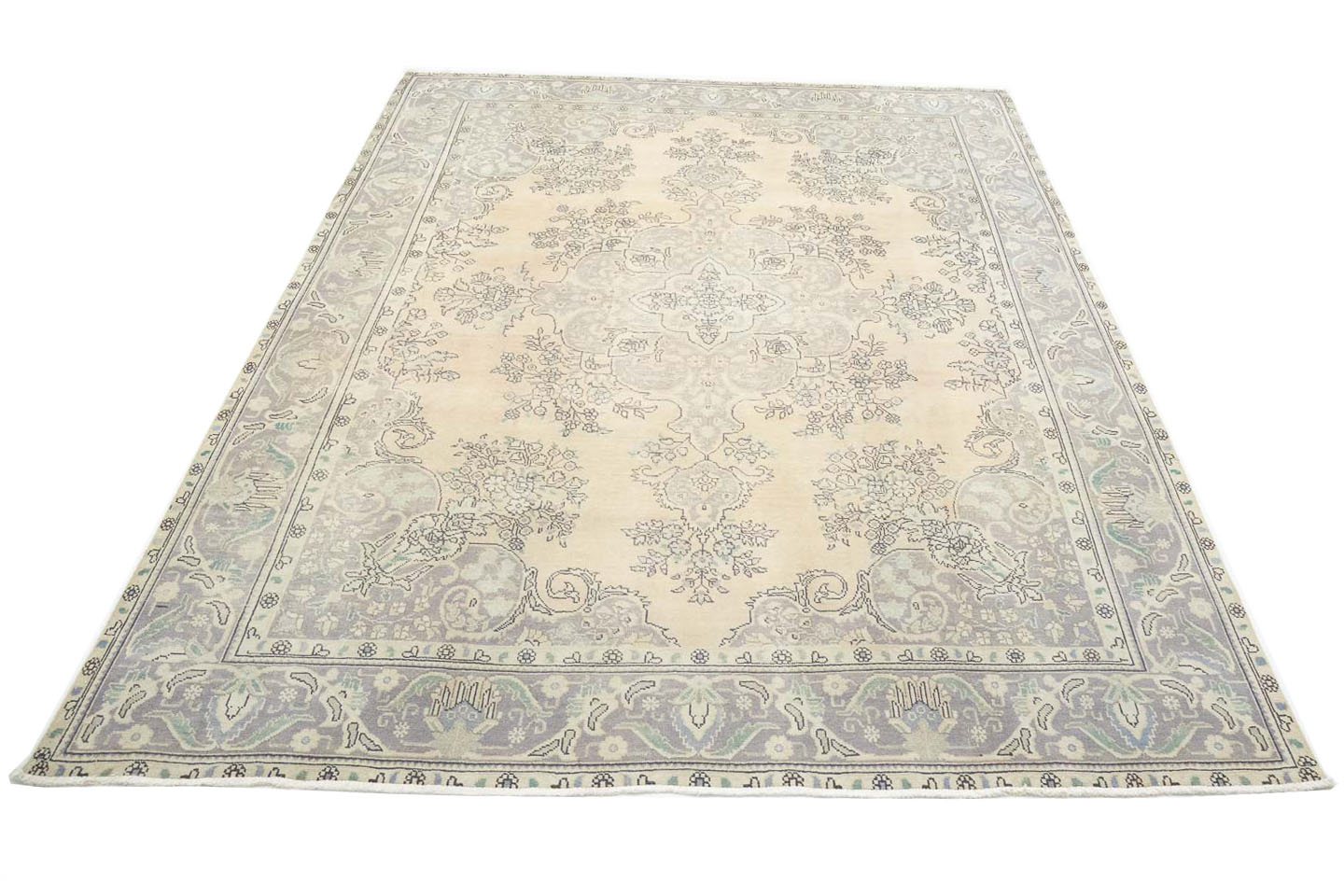 8'4x11'0 Hand Knotted Floral Traditional Wool Oriental Rug - Image 3
