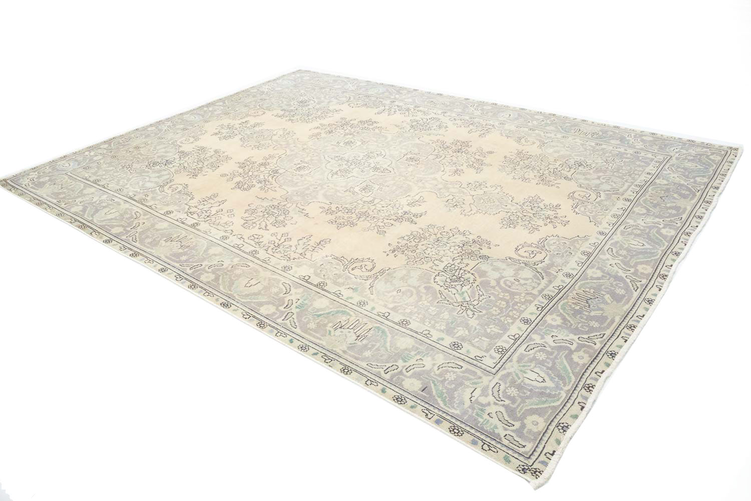 8'4x11'0 Hand Knotted Floral Traditional Wool Oriental Rug - Image 4