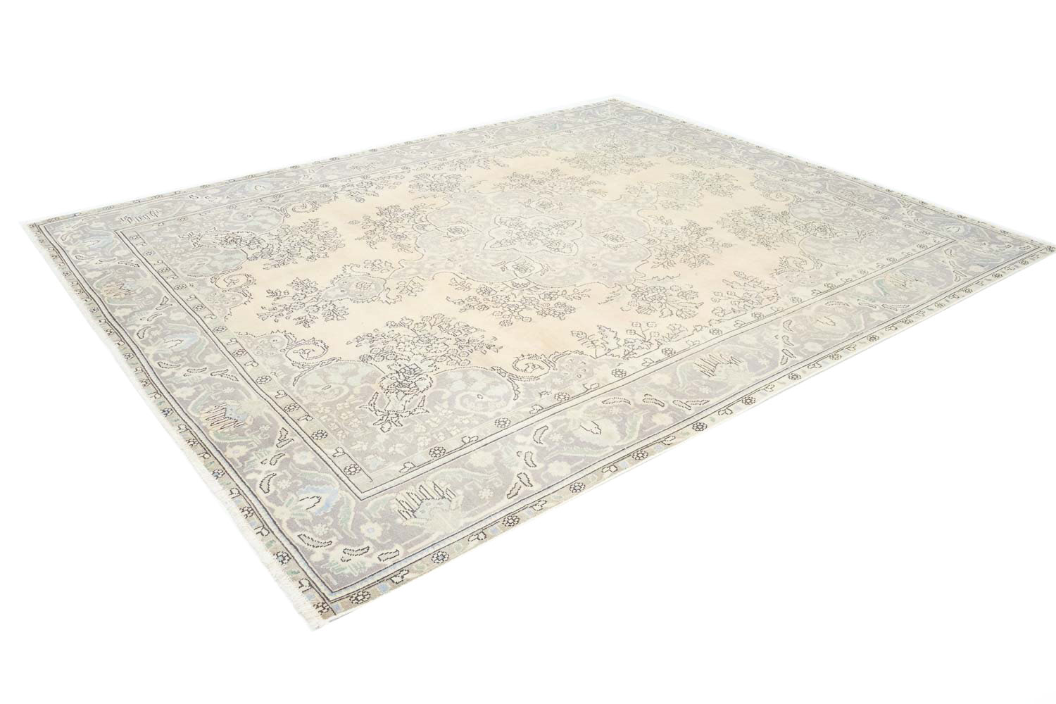8'4x11'0 Hand Knotted Floral Traditional Wool Oriental Rug - Image 5