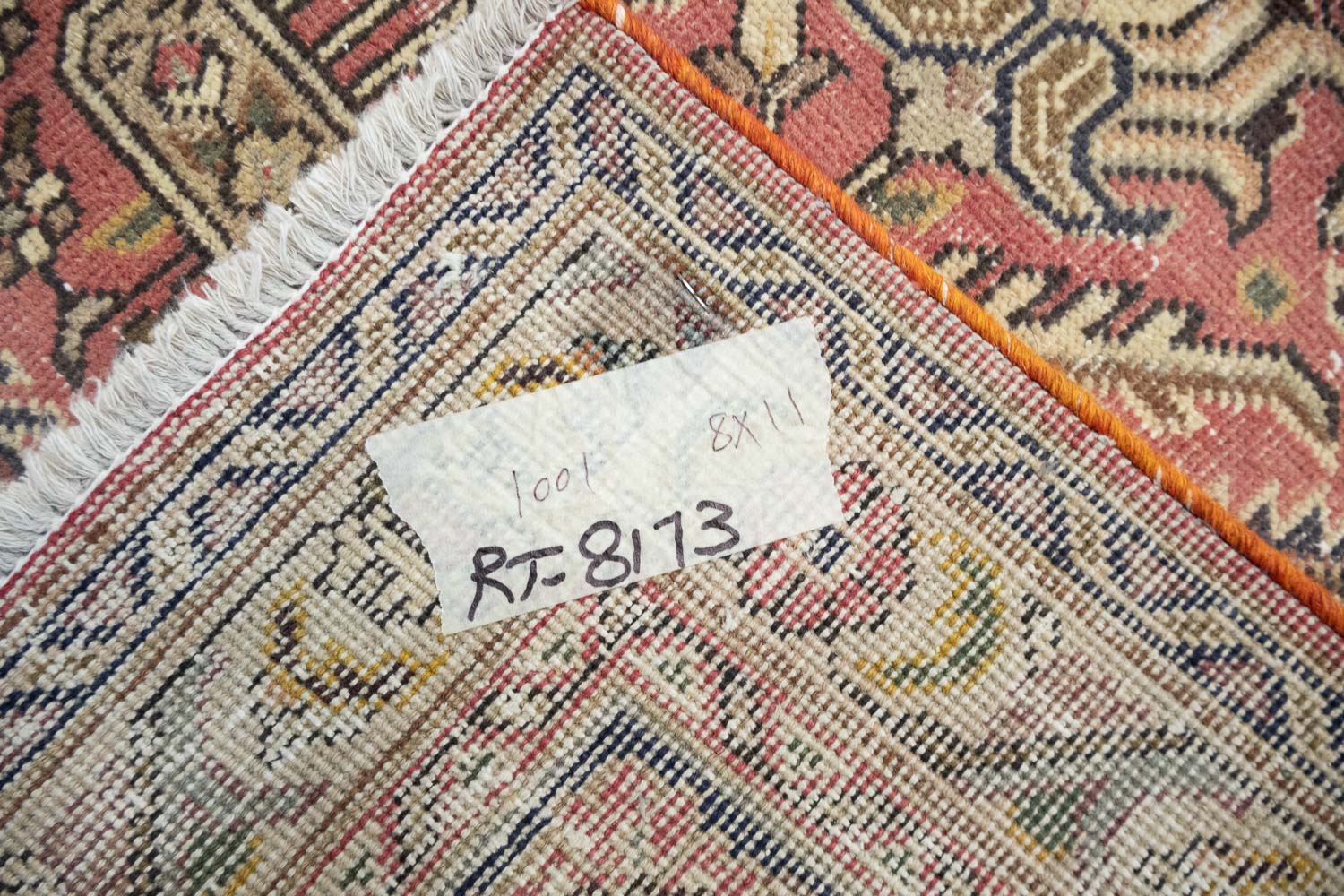 8'2x11'3 Hand Knotted Floral Traditional Wool Oriental Rug - Image 17