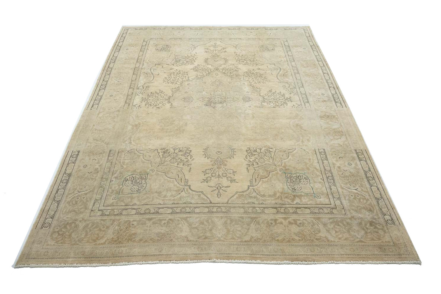 8'1x11'3 Hand Knotted Floral Traditional Wool Oriental Rug - Image 6