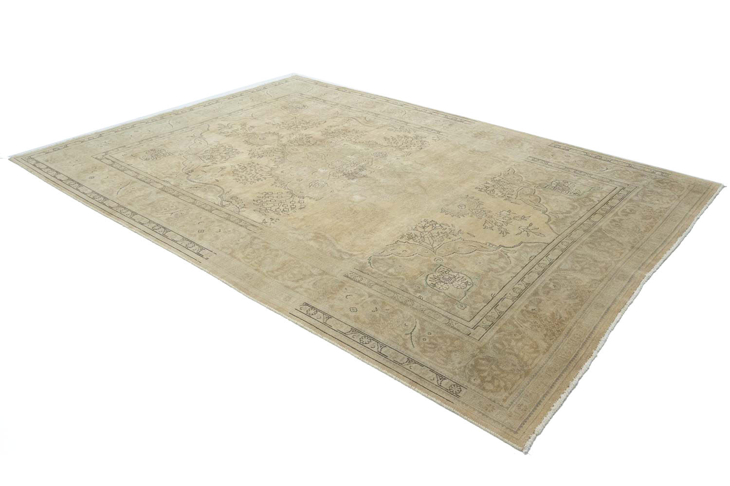 8'1x11'3 Hand Knotted Floral Traditional Wool Oriental Rug - Image 7