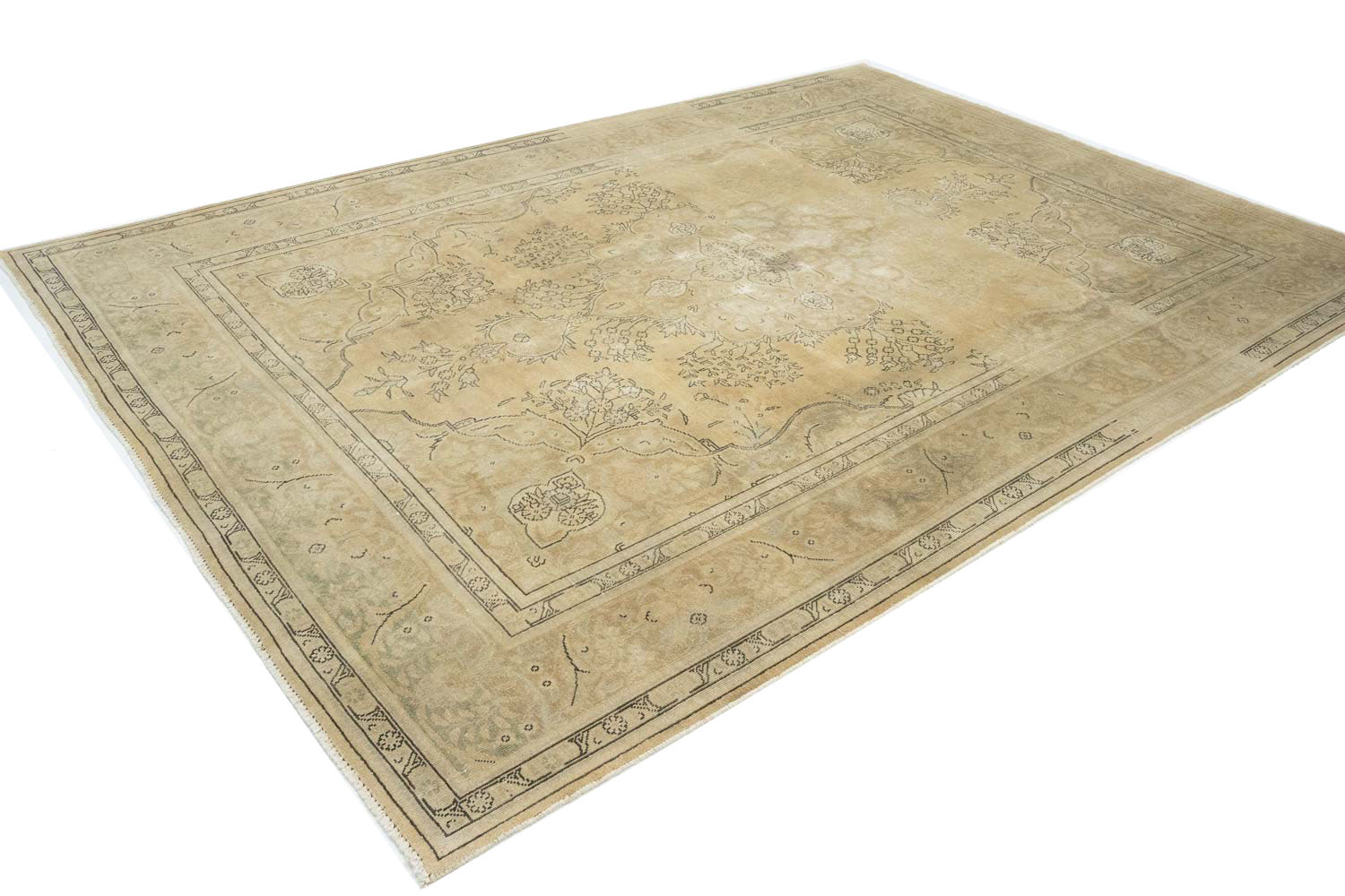 8'1x11'3 Hand Knotted Floral Traditional Wool Oriental Rug - Image 5
