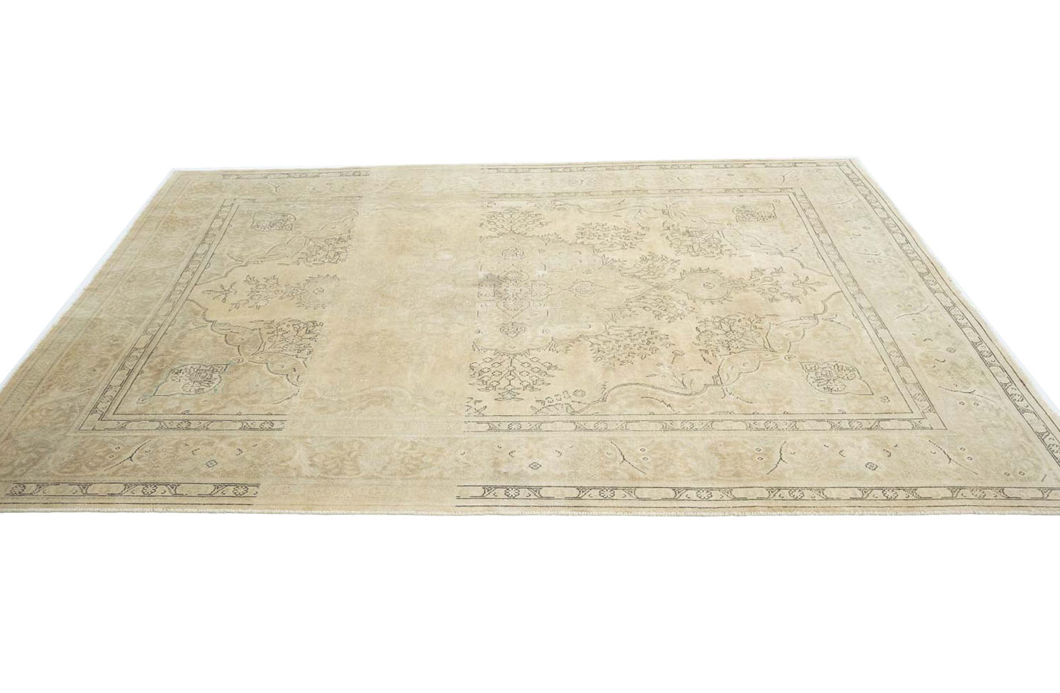 8'1x11'3 Hand Knotted Floral Traditional Wool Oriental Rug - Image 4