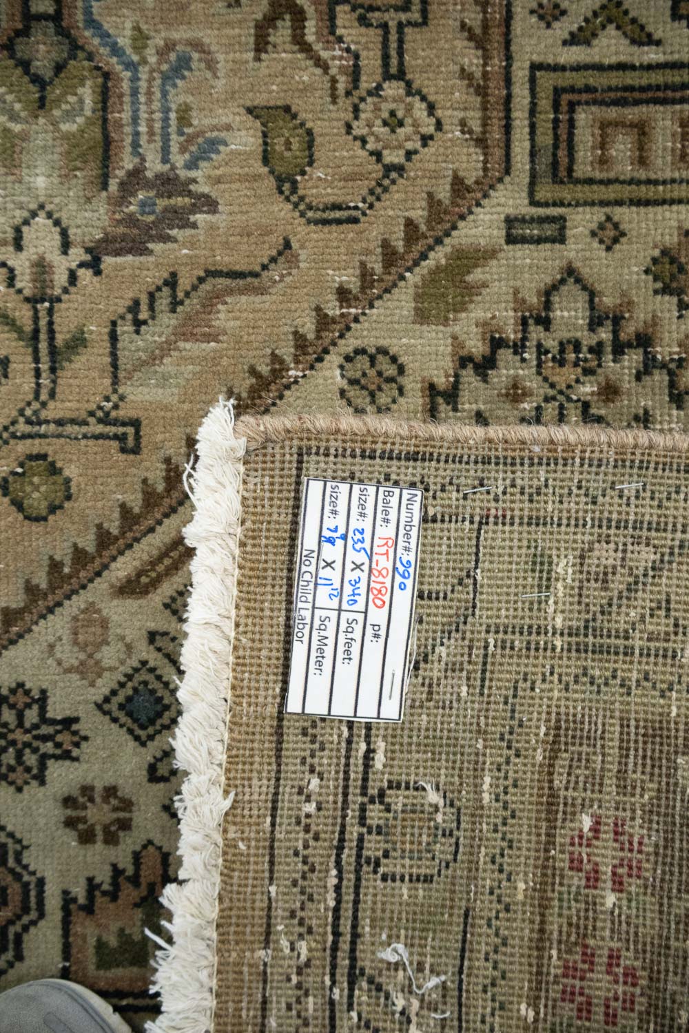8'2x10'11 Hand Knotted Floral Traditional Wool Oriental Rug - Image 17